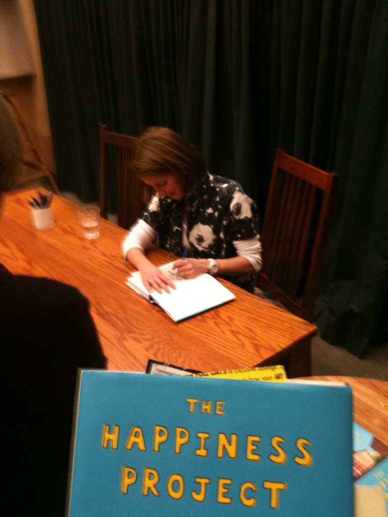 Gretchen Rubin. Book Signing. Happiness Project.