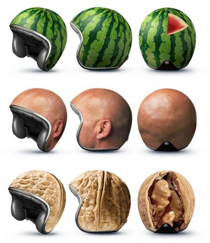 Novelty Crash-Helmets Suggest Pulpy Soft Contents_0