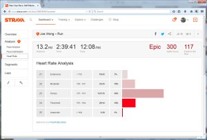 New Year Race. Half Marathon. DTLA. Tunnel cutout .6 miles. added it back on the way to the car....  Run  Strava - Mozilla Firefox 142015 35308 PM