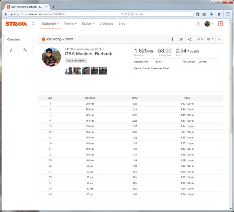 GRA Masters. Burbank.  Swim  Strava - Mozilla Firefox 7302015 83632 AM