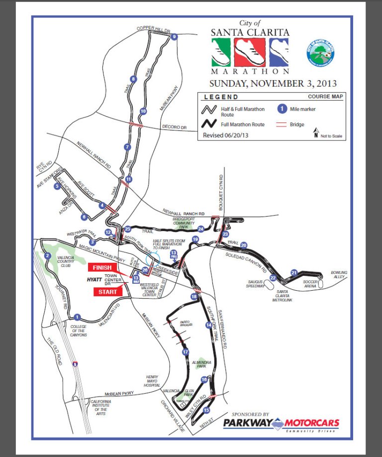 Santa Clarita Marathon Map